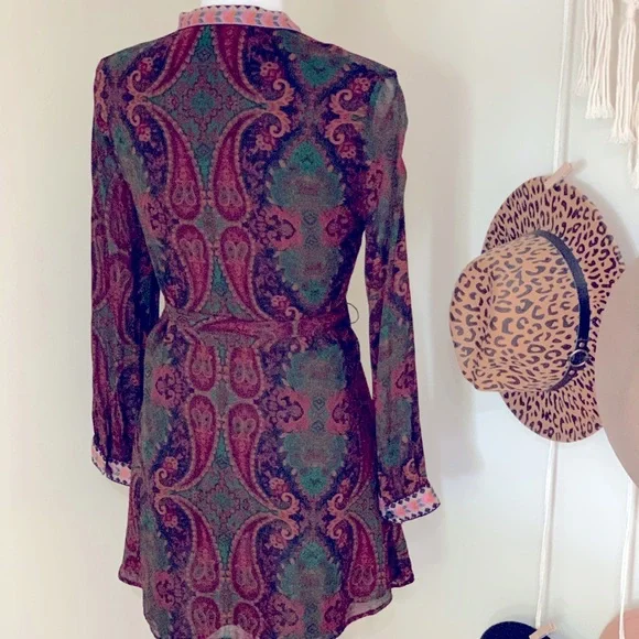 Zara BLOGGERS FAVE/ZARA JACQUARD RIBBON DRESS SIZE S - Picture 4 of 5